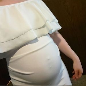 Maternity size small white dress
